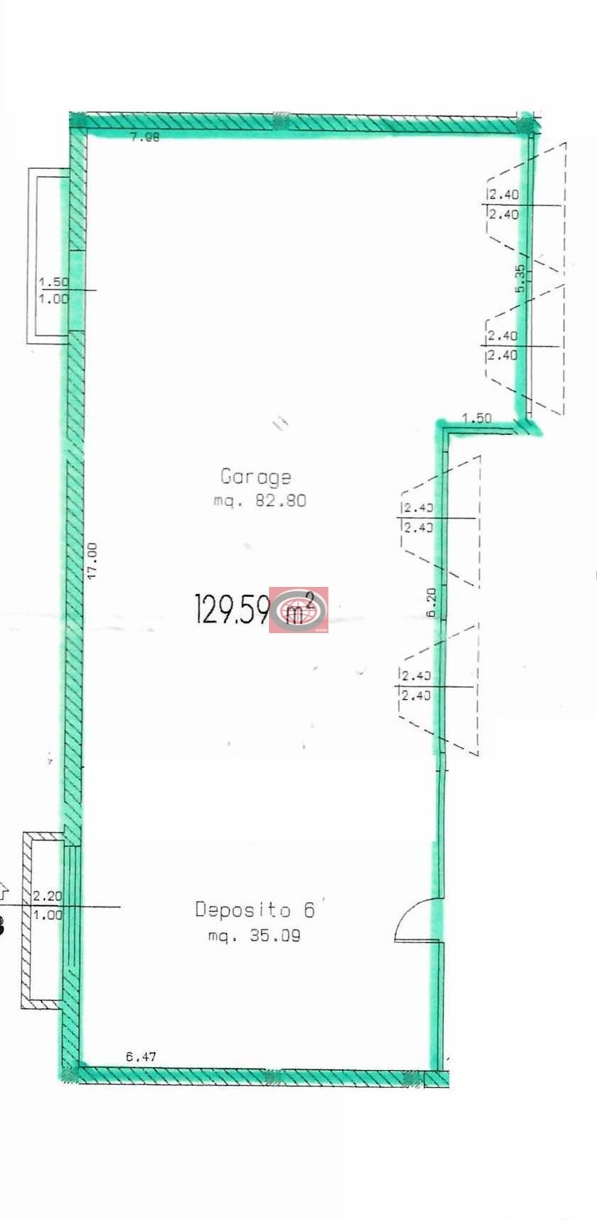 CESENA centro urbano(GC) - Garage di 130 mq circa, di cui una parte a deposito, in zona ospedale.