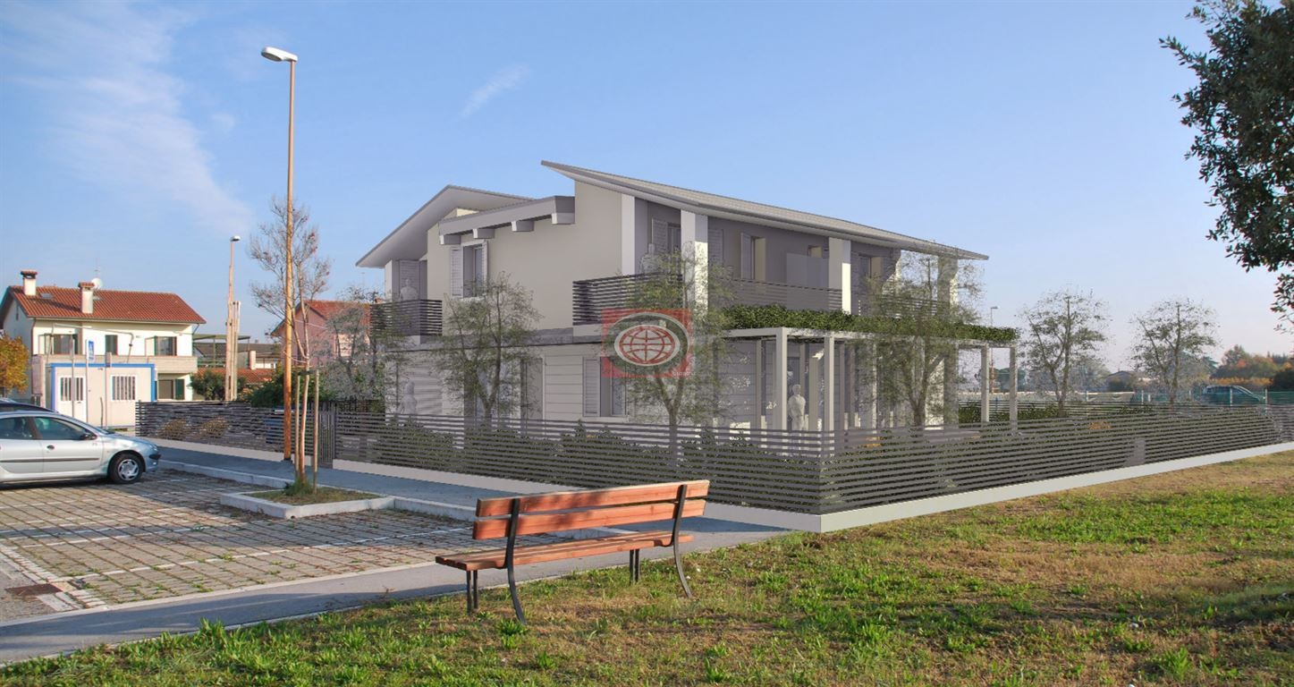 adiacenze SAN GIORGIO di Cesena - porzione di BIFAMILIARE NUOVA con 3 letto, 2 bagni, cucina abitabile, GIARDINO PRIVATO