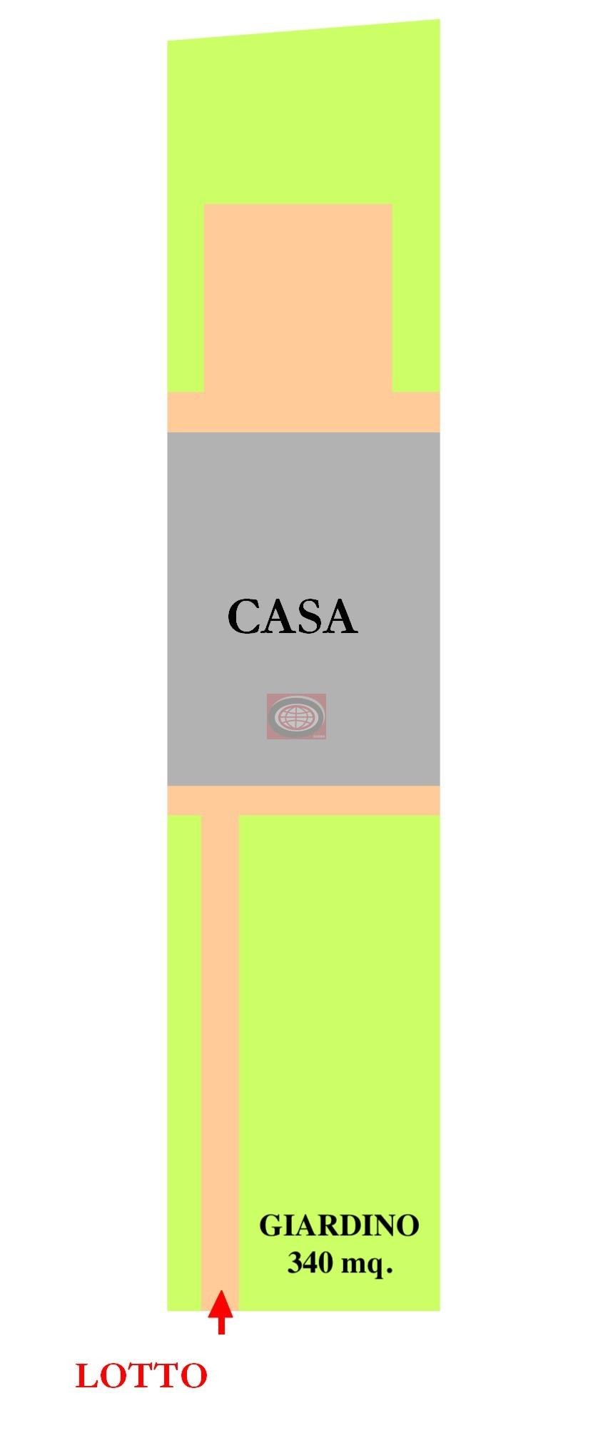BAGNAROLA - porzione di trifamiliare ( centrale ) allo STATO GREZZO