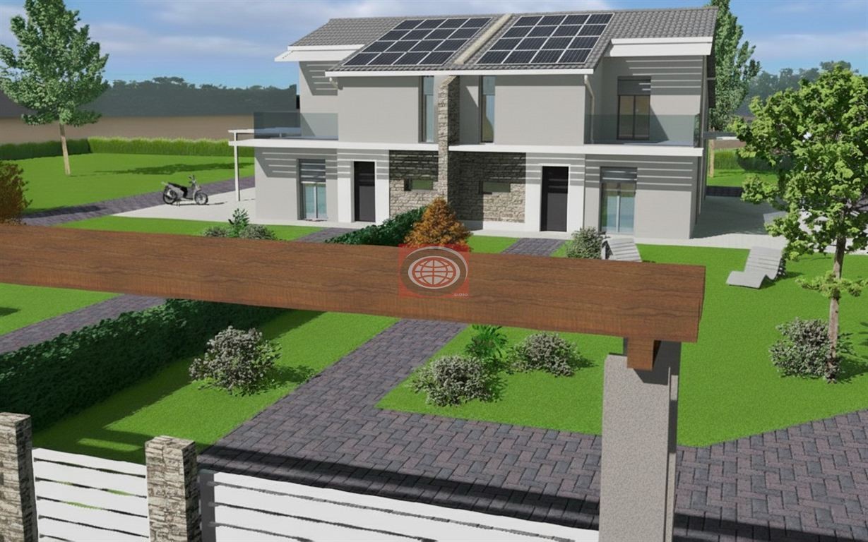 SAN GIORGIO  di CESENA: porzione di villa bifamiliare allo stato GREZZO con GIARDINO di circa 2000 mq.