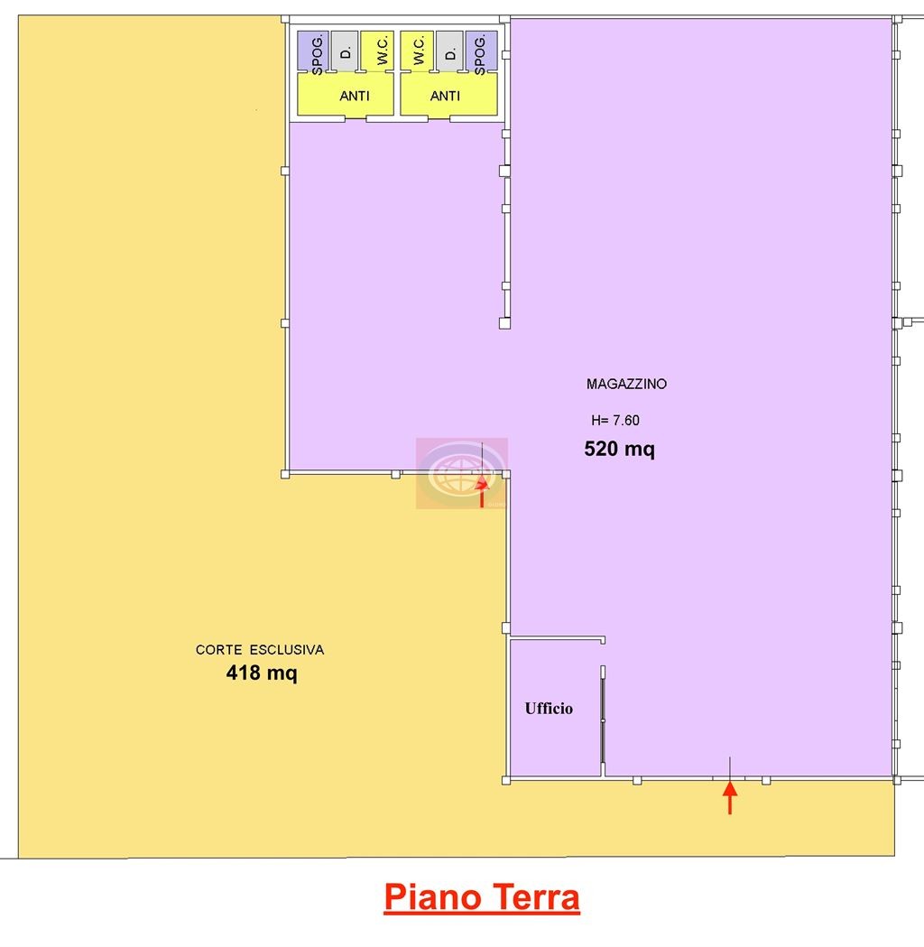 capannone con piazzale